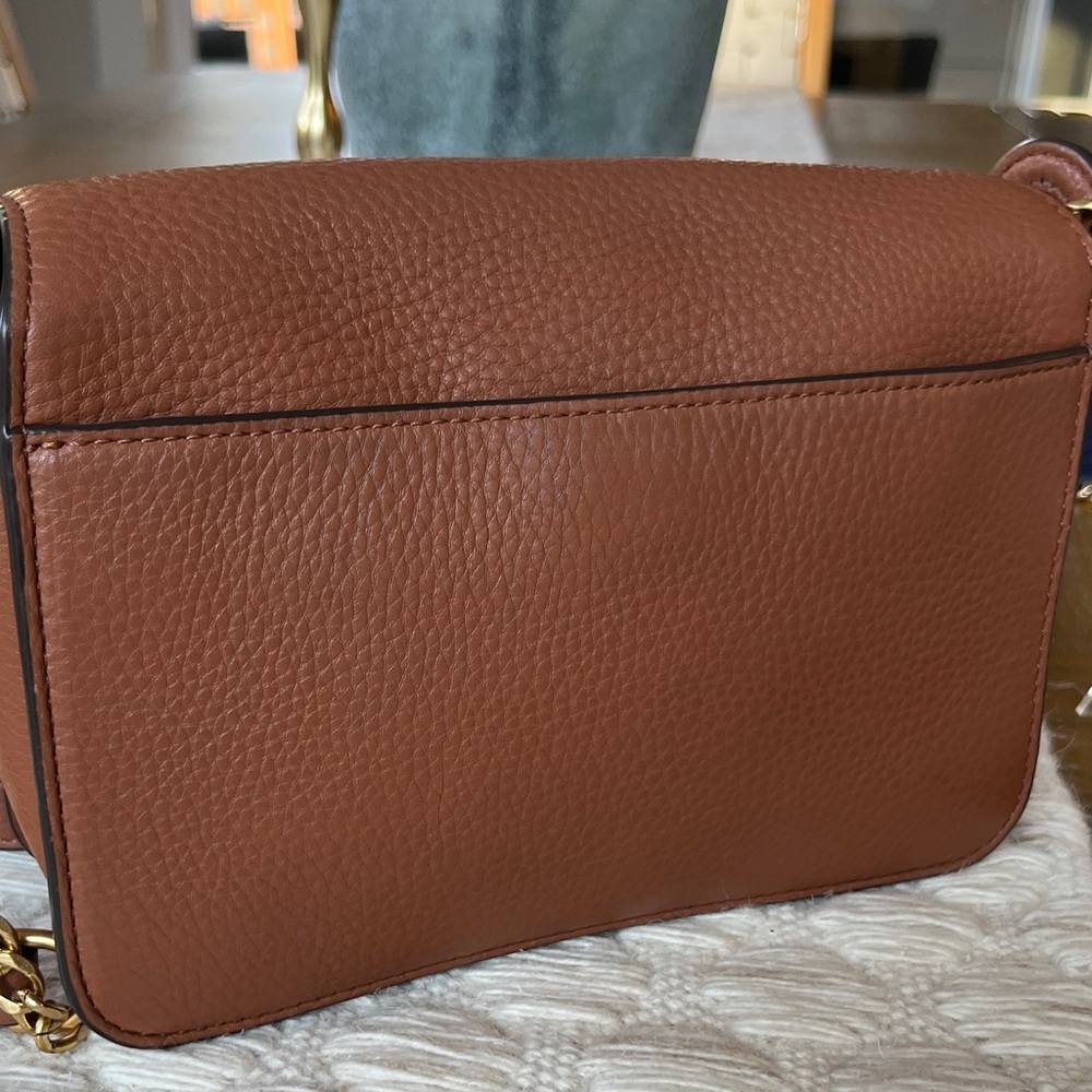 Tory Burch Chelsea Convertible Shoulder Crossbody Tan Brown Leather Bag - Picture 5 of 11